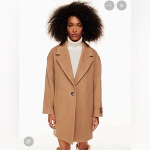 Aritzia Wilfred The Only Coat Mid Lenght Size 1 Camel - Like New